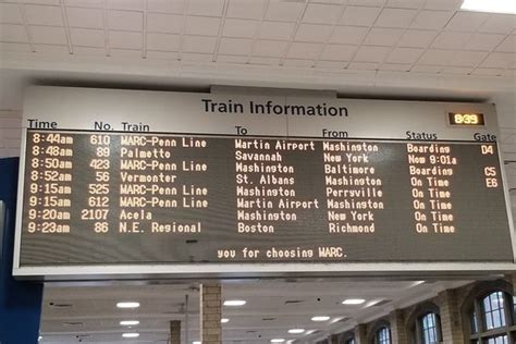 baltimore penn station train schedule