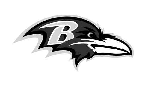 baltimore ravens logo in black and white