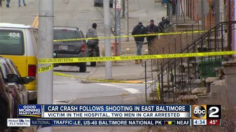baltimore shooting car crash