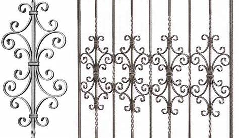 Balustre profilé 1000mm rond de ø12mm fer 2 motifs