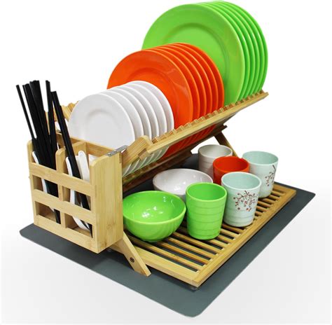 Bamboo Dish Rack Durable