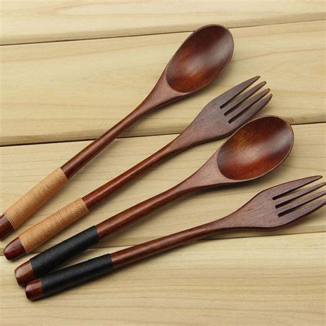 bamboo knife fork and spoon