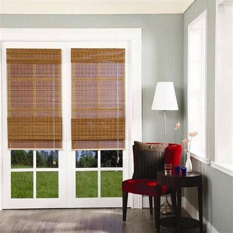 bamboo roman shades for french doors