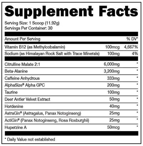 Bamf Pre Workout Caffeine