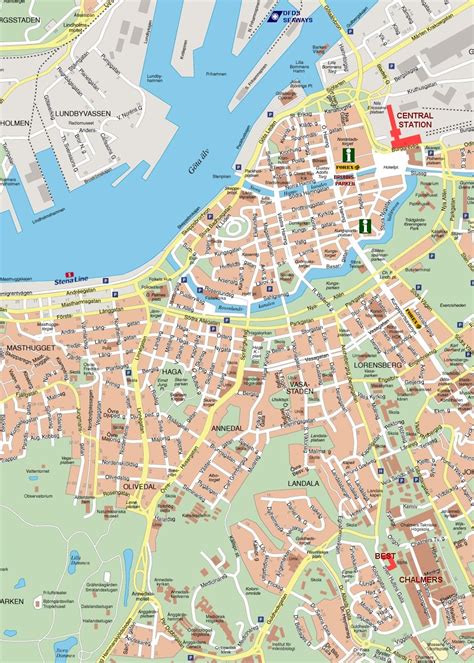 Central Gothenburg Street Map Gothenburg Sweden • mappery Гётеборг