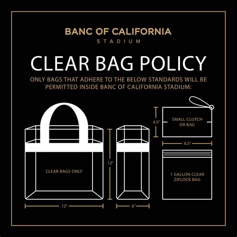banc of california stadium bag policy