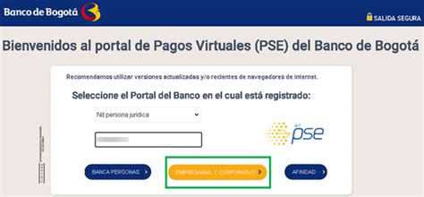 banco bogota pse pagos