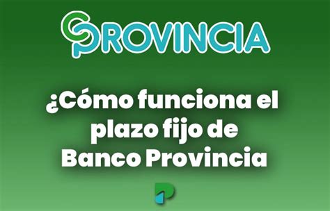 banco provincia plazos fijos