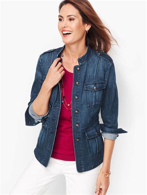 Band Collar Denim Jacket