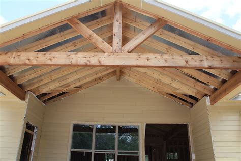 band joist attachment trusses for patio gable roof
