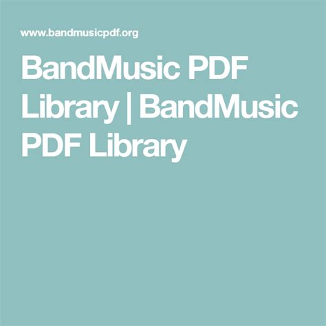 band music pdf library