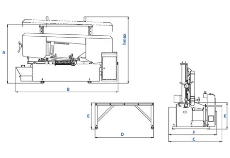 Band Saw Machine Drawing
