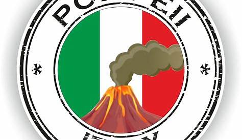 Pompeya Italia sello pegatina bandera redonda para el Etsy