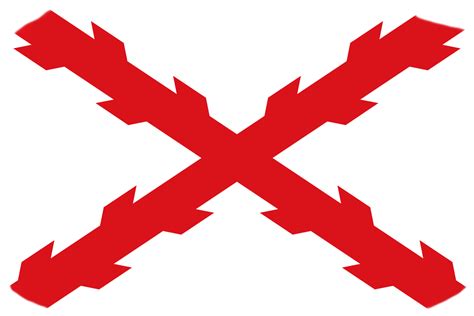 bandera con una x roja