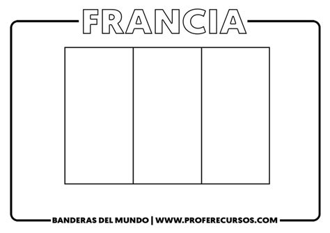 bandera de francia para colorear