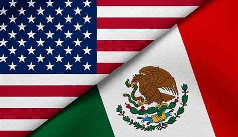 Bandera De Mexico Y Estados Unidos Juntas