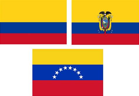 banderas de venezuela colombia y ecuador