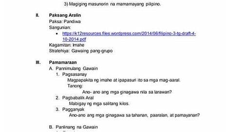 Banghay Na Aralin Sa Filipino (3 Uri Ng Pangabay 2