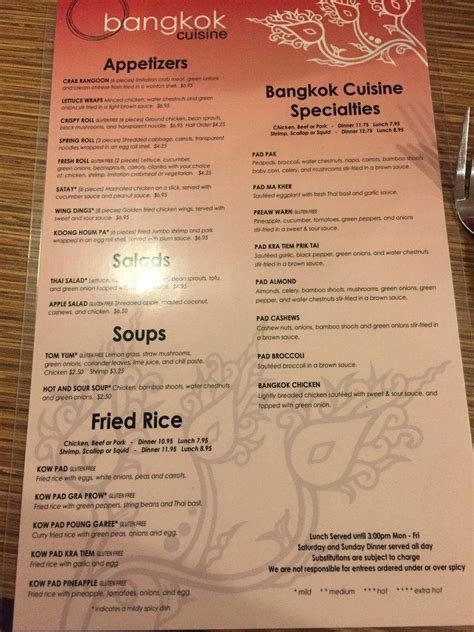 bangkok cuisine menu roseville