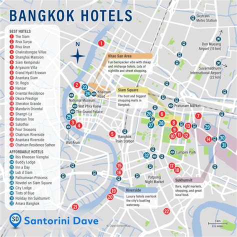 bangkok hotels map with prices