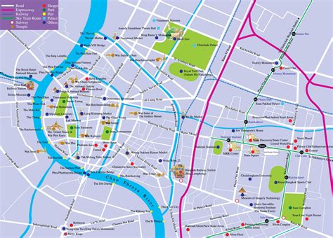 bangkok map with attractions