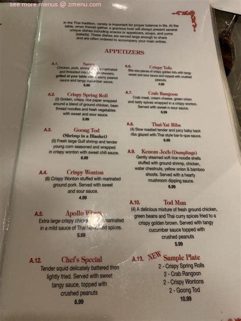 bangkok restaurant sarasota menu
