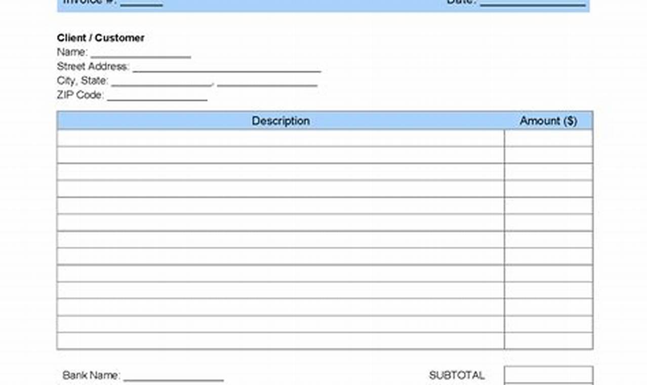 Bank Deposit Invoice Template: Your Guide to Creating Professional Invoices