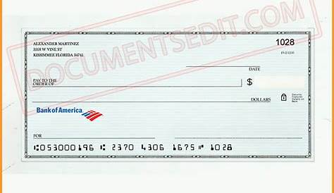 Resultado de imagen para bank of america usa cashiers check samples