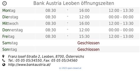 bank austria leoben telefonnummer