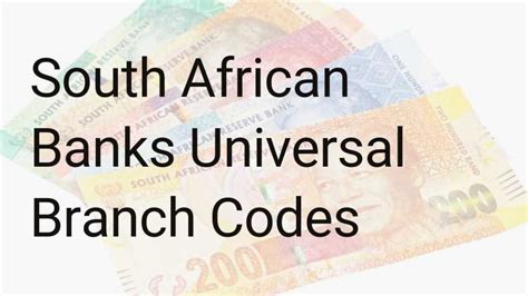 bank branch codes south africa