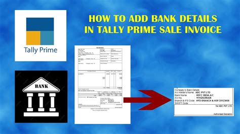 bank details in tally prime invoice