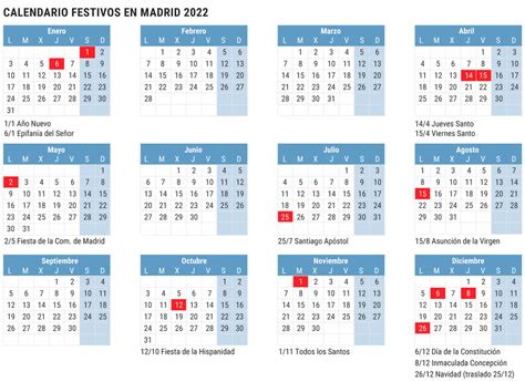 bank holidays madrid 2022