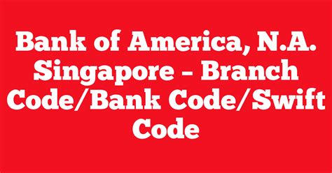 bank of america n.a. swift code