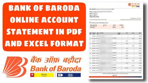 bank of baroda account statement