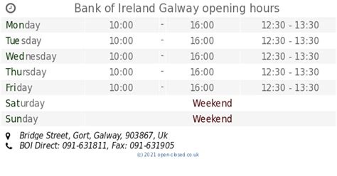 bank of ireland opening times christmas