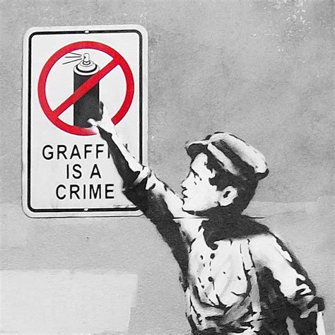 banksy graffiti is a crime artwork