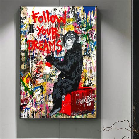 banksy pop art canvas double print original