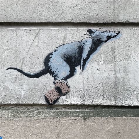 banksy street art rat