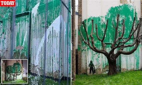 banksy tree vandalised