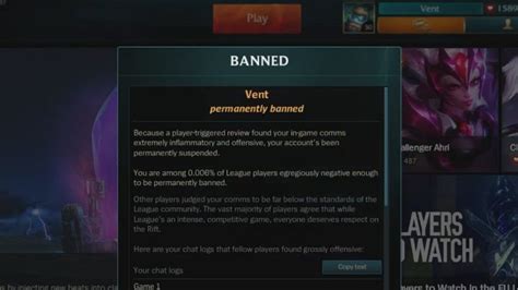 banned from ranked league of legends