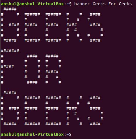 Banner Command In Linux