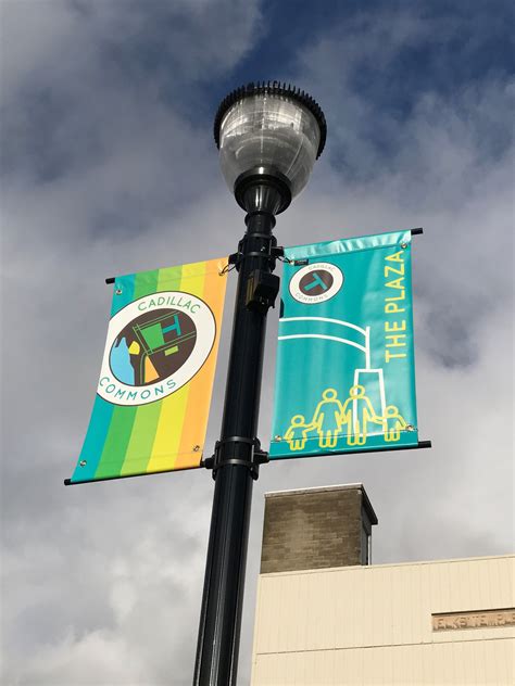 banner on light pole