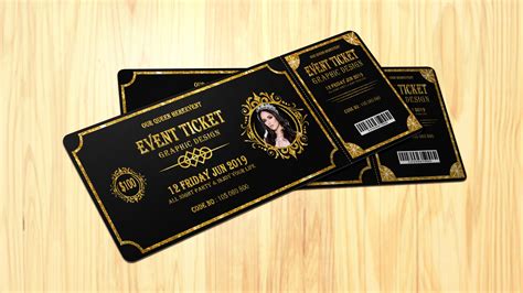 Red Gold Anniversary Banquet Ticket Publisher Template on Behance