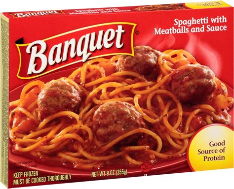 banquet spaghetti and meatballs tv dinner