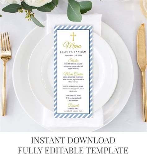 Baptism Food Menu