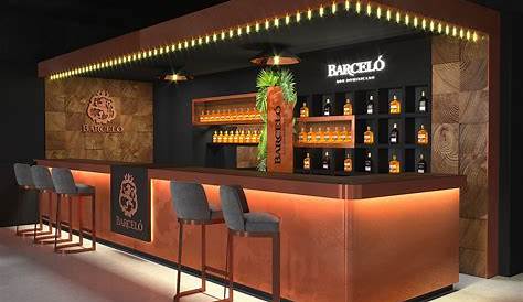 Bar Counter With Led Lights Made Of Material Structure Home