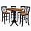 High Pub Dining Table Set & Furniture Old Rustic Small High Round Top