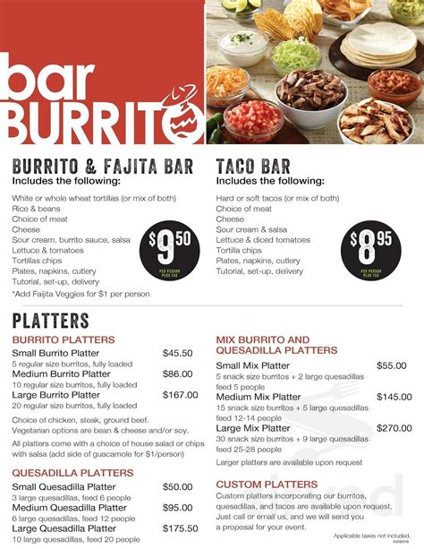 bar burrito menu prices