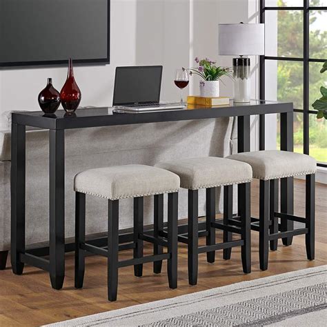 Bar Console Table With Stools
