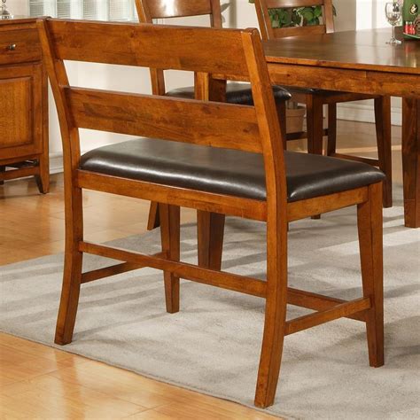 Bar Height Dining Bench With Back